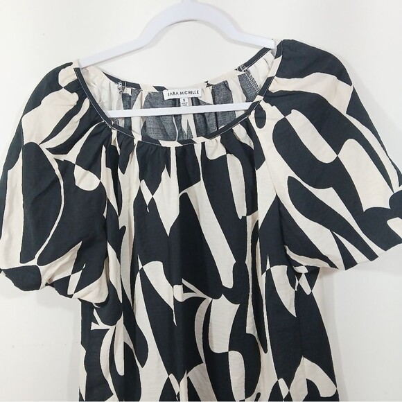 Sara Michelle Semi Sheer Black White Dress Small - Picture 8 of 11